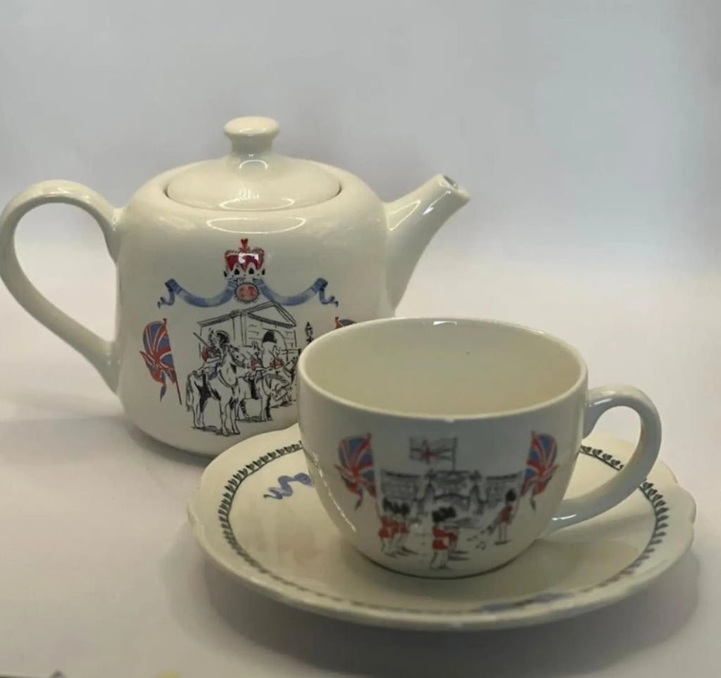 Cath Kidston Ceramic Teapot, Cup & Saucer Set