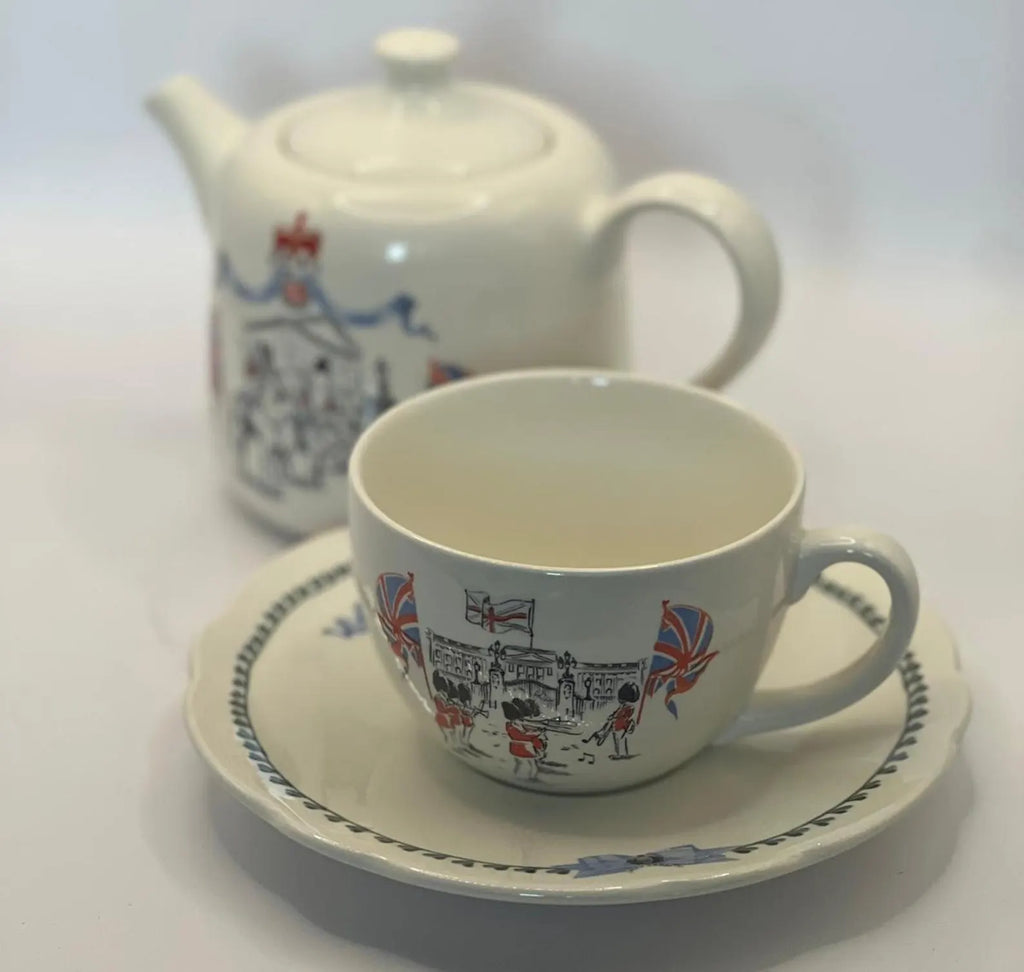 Cath Kidston Ceramic Teapot, Cup & Saucer Set