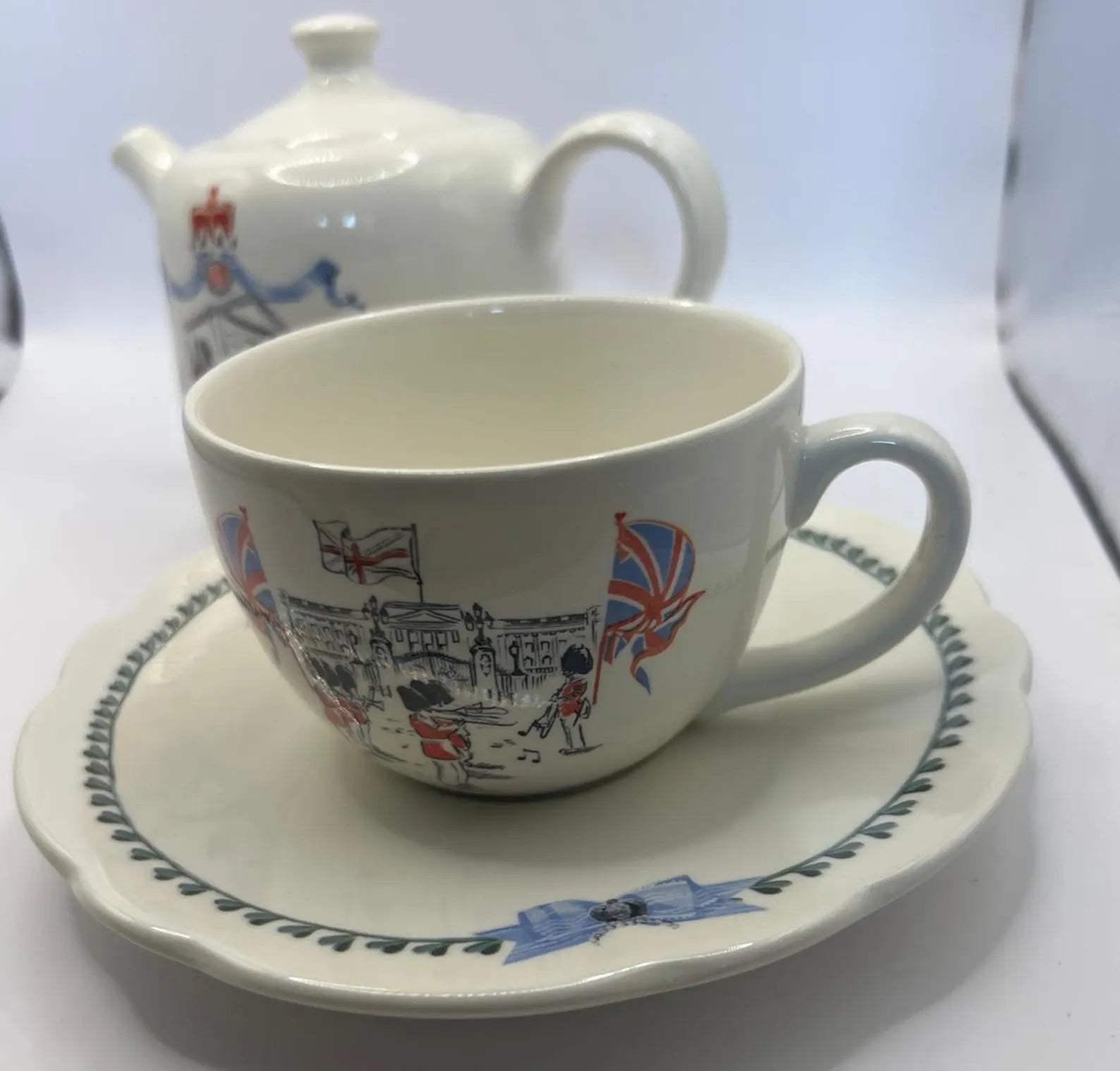 Cath Kidston Ceramic Teapot, Cup & Saucer Set