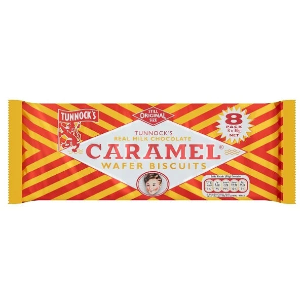 Tunnocks Caramel Wafers 8 pack
